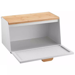 Klausberg KB 7468, 35,5 cm, Acél, Bambusz, Fedél és előlap, Fehér