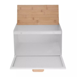 Klausberg KB 7468, 35,5 cm, Acél, Bambusz, Fedél és előlap, Fehér