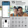 Кантар - анализатор Klausberg KB 7857, До 180 кг, Bluetooth, Android/iOS, LCD дисплей, 14 телесни стойности, Бял