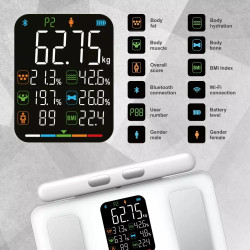 Klausberg KB 7857, Μέχρι 180 κιλά, Bluetooth, Android/iOS, οθόνη LCD, 14 τιμές σώματος, Λευκό
