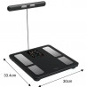 Cantar analizator Klausberg KB 7856, Pana la 180 kg, Bluetooth, Android/iOS, Ecran LCD, 14 valori corporale, Negru