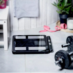Cantar analizator Klausberg KB 7856, Pana la 180 kg, Bluetooth, Android/iOS, Ecran LCD, 14 valori corporale, Negru