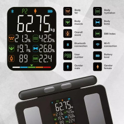 Klausberg KB 7856, Μέχρι 180 κιλά, Bluetooth, Android/iOS, οθόνη LCD, 14 τιμές σώματος, Μαύρο