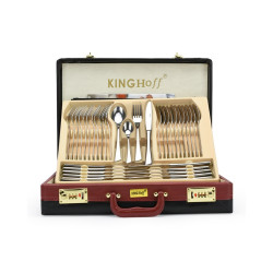 Kinghoff KH 3520 72-Piece Cutlery Set, Serves 12, Case, Stainless Steel, Silver