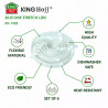 Set of 6 Kinghoff KH 1902 silicone lids, -40 to 230°C, tight and airtight seal, reusable, universal, transparent