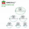 Set of 6 Kinghoff KH 1902 silicone lids, -40 to 230°C, tight and airtight seal, reusable, universal, transparent
