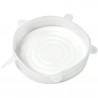 Set of 6 Kinghoff KH 1902 silicone lids, -40 to 230°C, tight and airtight seal, reusable, universal, transparent