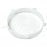 Set of 6 Kinghoff KH 1902 silicone lids, -40 to 230°C, tight and airtight seal, reusable, universal, transparent