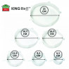 Set of 6 Kinghoff KH 1902 silicone lids, -40 to 230°C, tight and airtight seal, reusable, universal, transparent