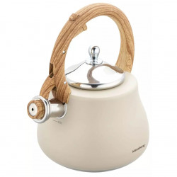 Klausberg KB 7919 Whistling Kettle, 2.8 L, Heat-Insulated Handle, Induction Compatible, Beige