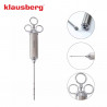 Hús pácoló fecskendő Klausberg KB 7842, 60 ml, 3 tű, rozsdamentes acél, BPA-mentes, ezüst színű