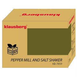 Klausberg KB 7859 Pepper Mill and Salt Shaker Set, Ceramic Mechanism, Acacia Wood, Brown