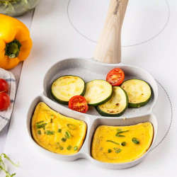 Klausberg KB 7824 3-Compartment Skillet, 19 cm, Marble Finish, Induction, Gray