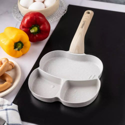 Klausberg KB 7824 3-Compartment Skillet, 19 cm, Marble Finish, Induction, Gray