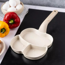 Tigaie cu 3 compartimente Klausberg KB 7825, 19 cm, Finisaj marmura, Inductie, Bej