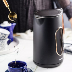 Ηλεκτρικός βραστήρας Klausberg KB 7892, 2200W, 1.7 l, 13 ρυθμίσεις, 4 προγράμματα, οθόνη LED, περιστρεφόμενη βάση, μαύρο/ροζ χρυσό