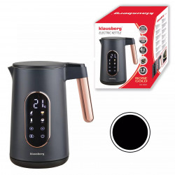 Ηλεκτρικός βραστήρας Klausberg KB 7892, 2200W, 1.7 l, 13 ρυθμίσεις, 4 προγράμματα, οθόνη LED, περιστρεφόμενη βάση, μαύρο/ροζ χρυσό