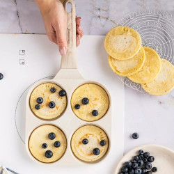 Klausberg KB 7823 τηγάνι 4 διαμερισμάτων, 18,5 cm, μαρμάρινο φινίρισμα, επαγωγικό, μπεζ