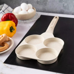 Tigaie cu 4 compartimente Klausberg KB 7823, 18,5 cm, Finisaj marmura, Inductie, Bej