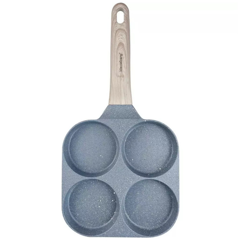 Tigaie cu 4 compartimente Klausberg KB 7822, 18,5 cm, Finisaj marmura, Inductie, Gri