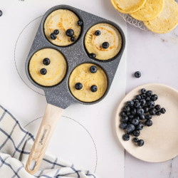 Тиган с 4 отделения Klausberg KB 7822, 36x18.5x2.5 см, Незалепващо мраморно покритие, Студена дръжка, Сив