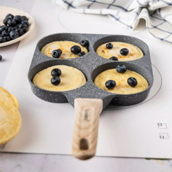 Тиган с 4 отделения Klausberg KB 7822, 18.5 см, Мраморно покритие, Индукция, Сив