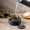 Ceainic din fonta cu infuzor Kinghoff KH 1935, 1 l, Interior emailat, Inductie, Negru