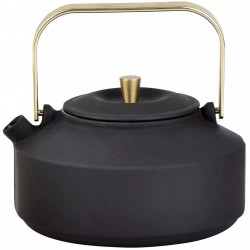 Ceainic din fonta cu infuzor Kinghoff KH 1935, 1 l, Interior emailat, Inductie, Negru