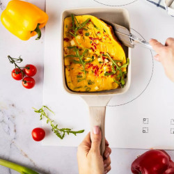 Tigaie dreptinghiulara Klausberg KB 7815, 15cm, Acoperire marmura, Inductie, Bej