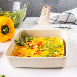 Tigaie dreptinghiulara Klausberg KB 7815, 15cm, Acoperire marmura, Inductie, Bej