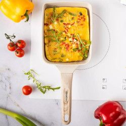 Tigaie dreptinghiulara Klausberg KB 7815, 15cm, Acoperire marmura, Inductie, Bej