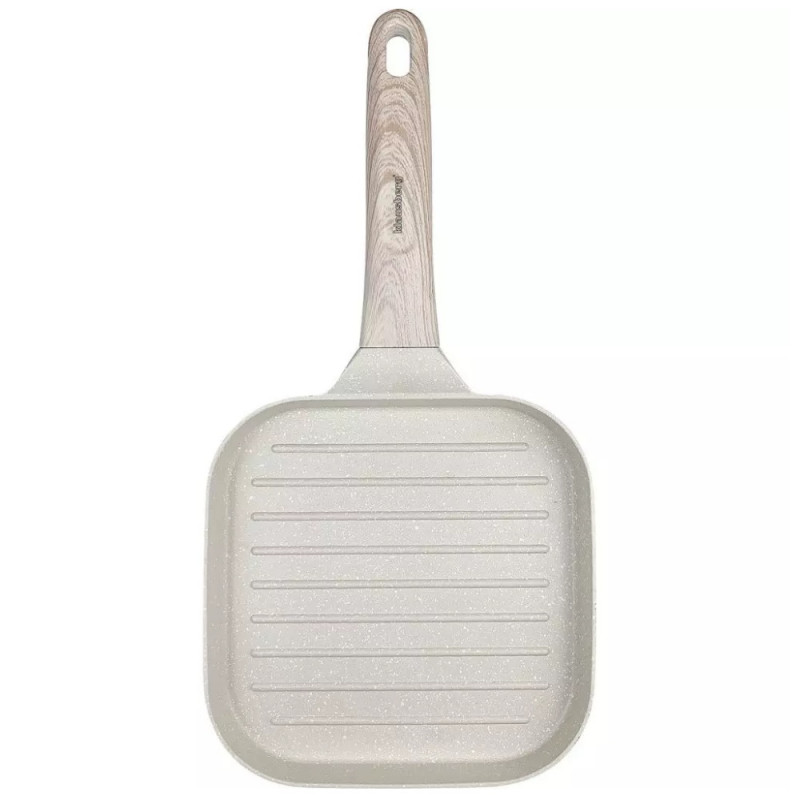 Tigaie grill Klausberg KB 7812, 18.5 cm, Finisaj marmura, Maner Cool Touch, Inductie, Bej