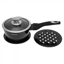 Set oale si tigai Klausberg KB 7322, 15 piese, Termocuplu, Orificiu de turnare, Inductie, Negru