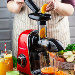 Сокоизстисквачка Klausberg KB 7870, 150 W, 700 мл, 7-сегментен шнек, Обратен ход, Червен