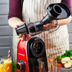 Storcator de fructe si legume Klausberg KB 7870, 150 W, 700 ml, Reverse, Accesorii, Rosu