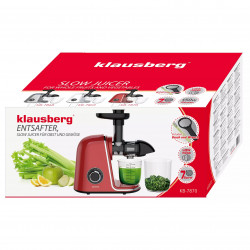 Αποχυμωτής Klausberg KB 7870, 150 W, 700 ml, κοχλίας 7 τμημάτων, Reverse, Αξεσουάρ, Κόκκινο
