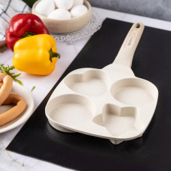 Klausberg KB 7809 τηγάνι τεσσάρων διαμερισμάτων, 19cm, Μαρμάρινη επίστρωση, Διάφορα σχήματα, Επαγωγή, Μπεζ