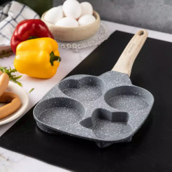 Tigaie cu 4 sectiuni Klausberg KB 7808, 19cm, Acoperire din marmura, Diverse forme, Inductie, Gri