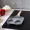 Tigaie cu 3 compartimente Klausberg KB 7817, 18,5 cm, Finisaj marmura, Inductie, Gri