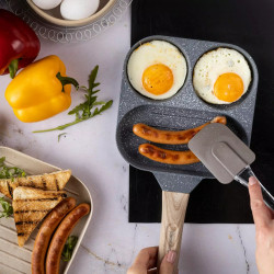 Тиган с 3 отделения Klausberg KB 7817, 18.5 см, Мраморно покритие, Индукция, Сив