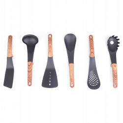 Konyhai készülékek készlete szállítással Royalty Line RL-U03, 7 rész, polipropilén, 210C-ig, PFOA nélkül, fekete