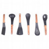 Set de aparate de bucătărie cu livrare Royalty Line RL-U03, 7 piese, polipropilenă, până la 210C, fără PFOA, negru