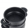Ατμομάγειρας Royalty Line RL-CP6LM, 20 cm, 6 λίτρα, 3 τεμάχια, μαρμάρινο φινίρισμα, επαγωγή, Μαύρο