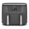 Ninja DZ300EU Double Hot Air Fryer, 7.6 L, 6 Programs, Timer, Independent Zones, Gray