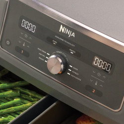 Dupla forrólevegős fritőz Ninja DZ400EU, 9,5 l, 6 program, időzítő, független zónák, szürke