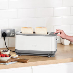 Ninja 3in1 kenyérpirító ST200EUWH, 2400W, 7 program, Hőmérsékletszabályozás, Grill, Kiolvasztás, Újramelegítés, Vízszintes működés, Fehér színű
