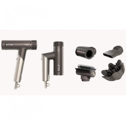 Shark SpeedStyle Pro FLEX HD542EU 4-in-1 Hair Dryer, 1750W, 4 heat settings, 3 speed settings, Cool air, Ionization, Scalp protection, Mocha Silver