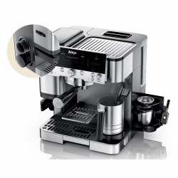 Кафеавтомат 3в1 Ninja Luxe Café Premier ES601EU, 1650W, 15 bar, 2 л, Barista Assist, Режим гореща вода, 4 режима, 3 темп. настройки, Инокс/черен