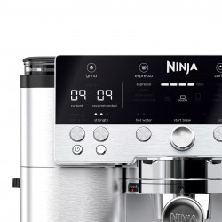 Ninja Luxe Café Premier ES601EU 3-in-1 Coffee Machine, 1650W, 15 bar, 2 L, Barista Assist, Hot Water Mode, 4 settings, 3 temperature settings, Stainless Steel/Black