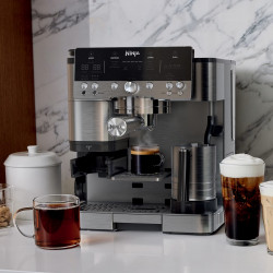 3σε1 Ninja Luxe Café Premier ES601EU, 1650W, 15 bar, 2 λίτρα, Barista Assist, Λειτουργία καμένου νερού, 4 λειτουργίες, 3 ρυθμίσεις θερμοκρασίας, Inox/cherryn
